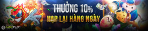 Read more about the article THƯỞNG 10% NẠP LẠI HÀNG NGÀY TẠI SLOT GPI