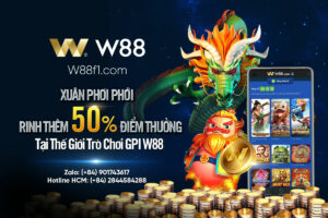 Read more about the article 3.3 NHẬN THÊM 50% ĐIỂM THƯỞNG CÙNG THẾ GIỚI TRÒ CHƠI GPI W88