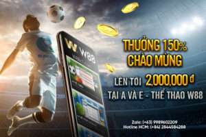 Read more about the article THƯỞNG 150% CHÀO MỪNG LÊN TỚI 2,000,000 VND TẠI A & E-THỂ THAO W88