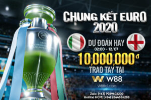 Read more about the article CHUNG KẾT EURO 2020: DỰ ĐOÁN HAY – 10 TRIỆU TRAO TAY TẠI W88