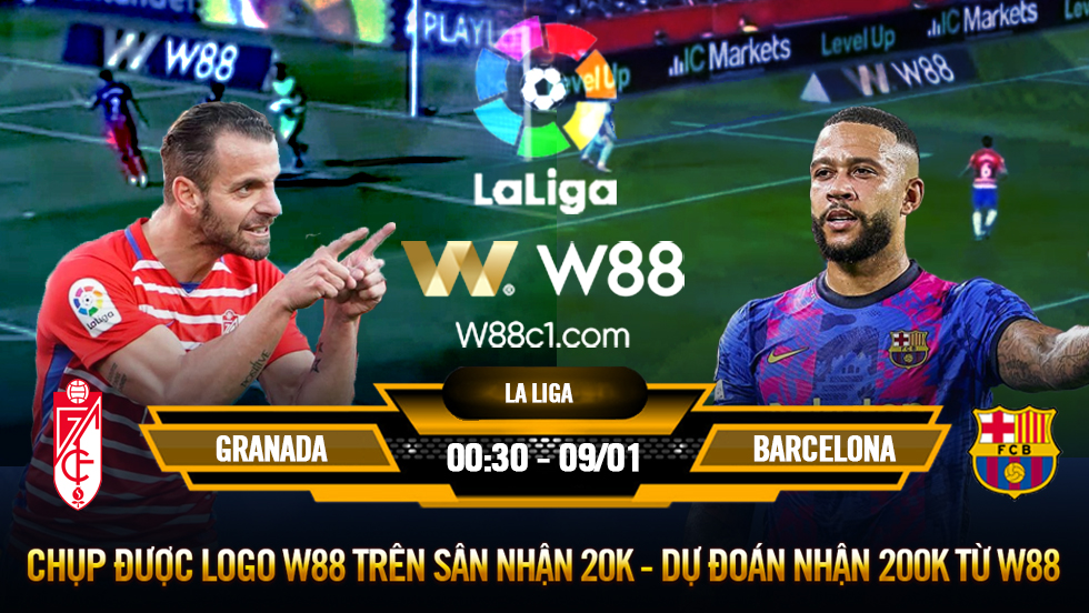 You are currently viewing [W88 – MINIGAME] GRANADA – BARCELONA | LA LIGA | CUỘC ĐUA TOP 4