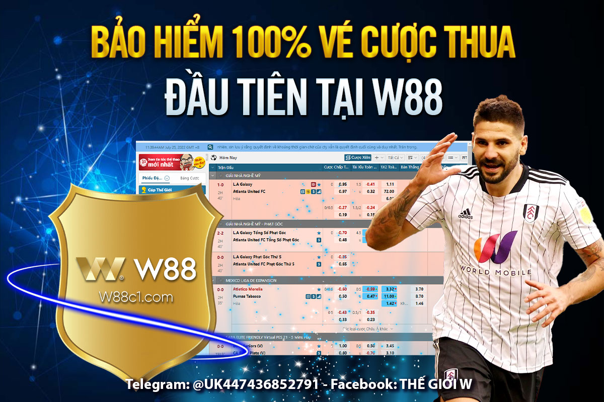 You are currently viewing BẢO HIỂM 100% VÉ CƯỢC THUA ĐẦU TIÊN TẠI THỂ THAO W88