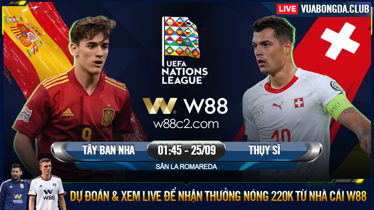 You are currently viewing [W88 – MINIGAME] TÂY BAN NHA – THỤY SĨ | UEFA NATIONS LEAGUE | NỐI DÀI CHUỖI TRẬN THĂNG HOA