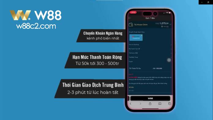 You are currently viewing [W88] HƯỚNG DẪN GỬI TIỀN NHANH – THÀNH CÔNG 1OO%