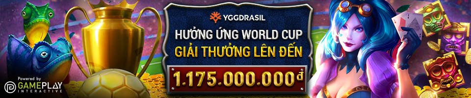 You are currently viewing HƯỞNG ỨNG WORLD CUP CÙNG SLOT YGGDRASIL– NHẬN TỔNG GIÁ TRỊ GIẢI THƯỞNG LÊN TỚI 1,175,000,000 VND