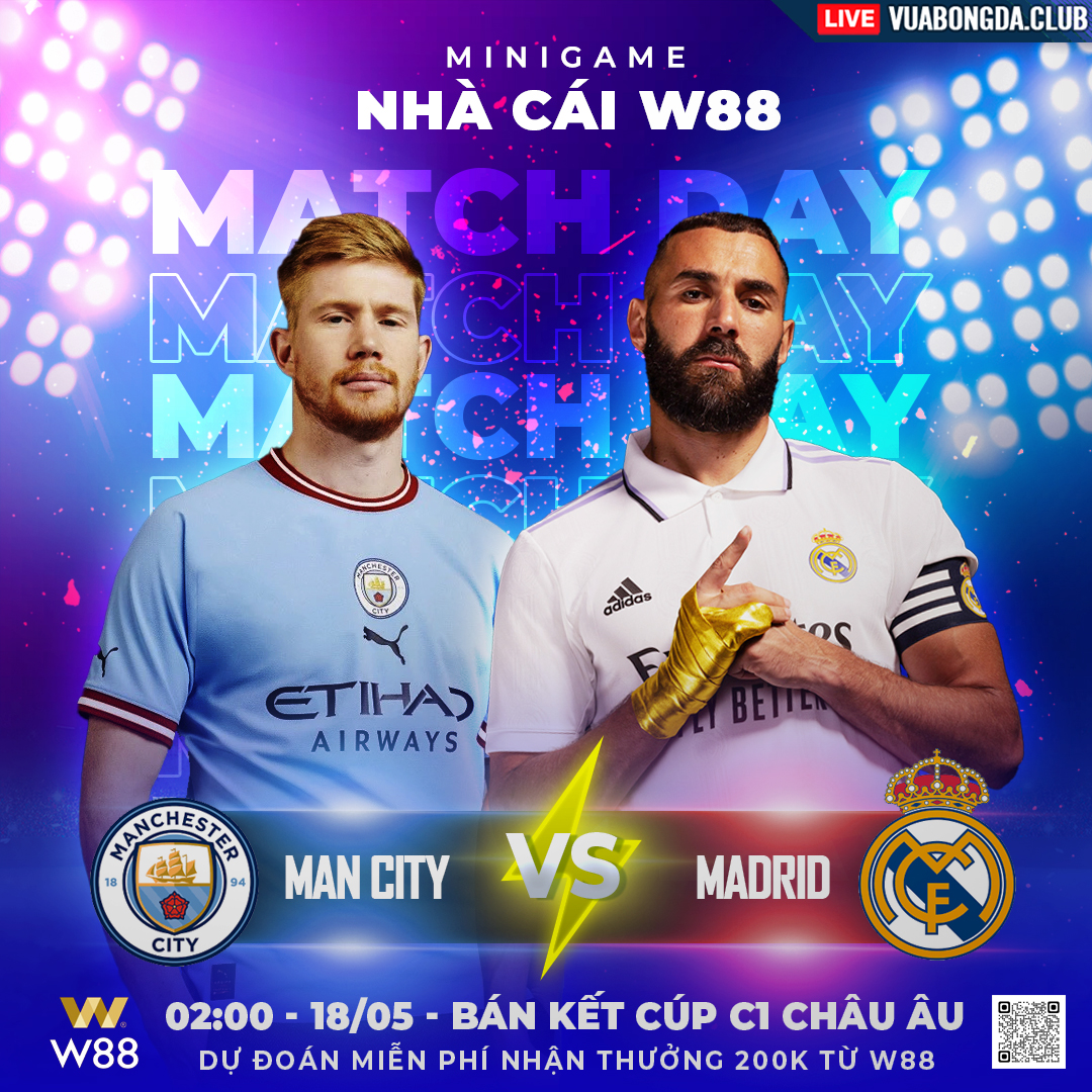 You are currently viewing [W88 – MINIGAME] MAN CITY – MADRID | CÚP C1 CHÂU ÂU | LẬT ĐỔ NHÀ VUA