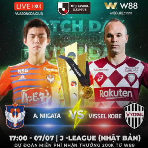 Read more about the article [W88 – MINIGAME] A. NIIGATA – VISEL KOBE | J – LEAGUE (NHẬT BẢN)