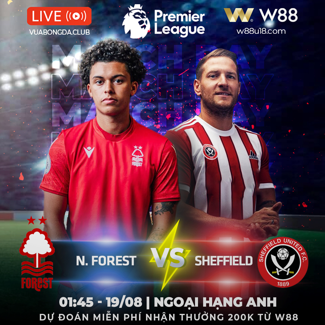 You are currently viewing [W88 – MINIGAME] NOTTINGHAM FOREST – SHEFFIELD | NGOẠI HẠNG ANH | CHỦ NHÀ GẶP KHÓ