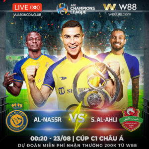 Read more about the article [W88 – MINIGAME] AL NASSR – S. AL AHLI | CÚP C1 CHÂU Á | RONALDO RA MẮT