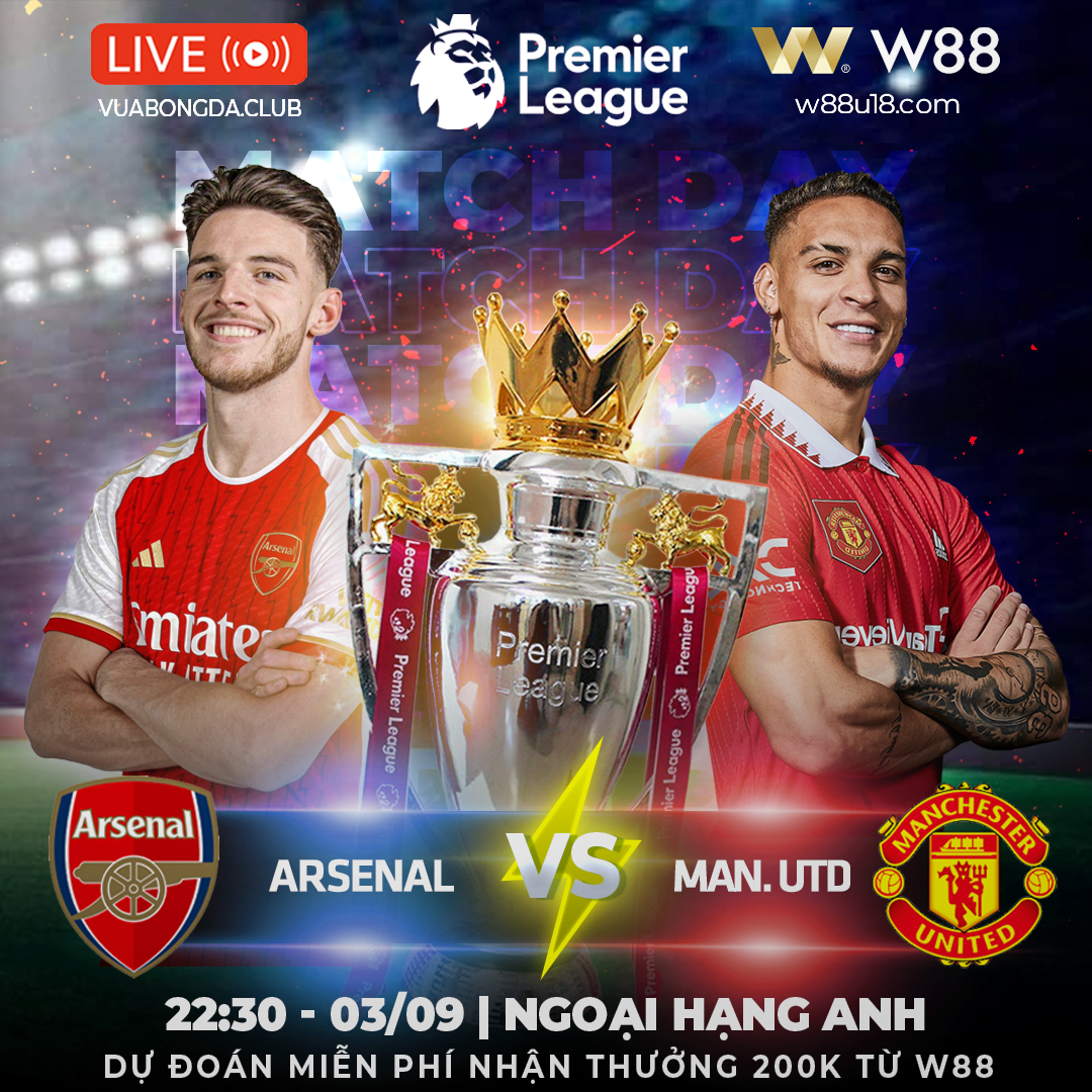 You are currently viewing [W88 – MINIGAME] ARSENAL – MAN. UNITED | NGOẠI HẠNG ANH | TRẬN SUPER SUNDAY