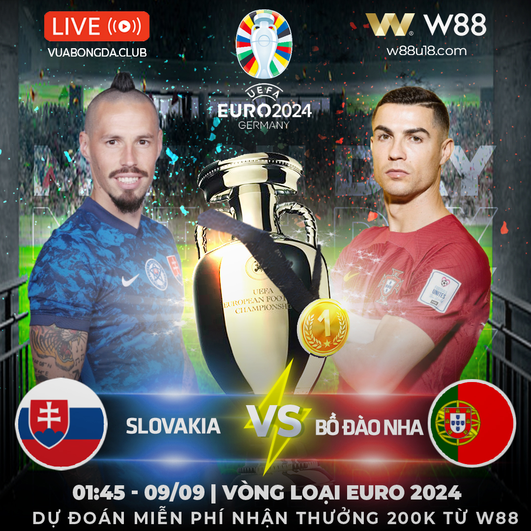 You are currently viewing [W88 – MINIGAME] SLOVAKIA – BỒ ĐÀO NHA | VÒNG LOẠI EURO 2024 |  NIỀM VUI CHO RONALDO & ĐỒNG ĐỘI