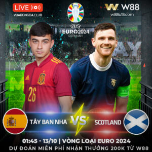 Read more about the article [W88 – MINIGAME] TÂY BAN NHA – SCOTLAND | VÒNG LOẠI EURO 2024 | ĐI DỄ VỀ KHÓ