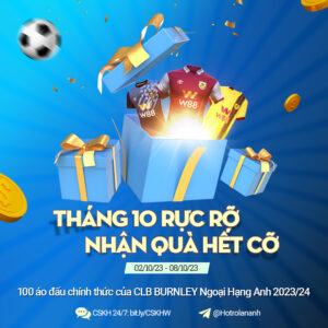 Read more about the article GIVE AWAY W88: Nhận ngay Áo Đấu Chính Thức của CLB BURNLEY Ngoại Hạng Anh 2023/24