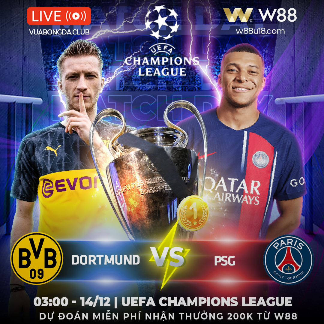 You are currently viewing [W88 – MINIGAME] DORTMUND – PSG | CUP C1 | RƯỢT ĐUỔI Ở SIGNAL IDUNA PARK