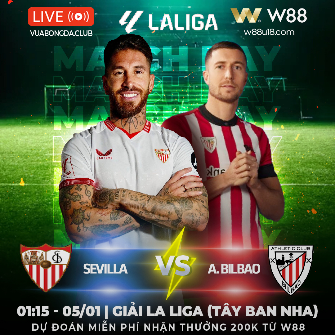 You are currently viewing [W88 – MINIGAME] SEVILLA VS BILBAO | LA LIGA | TIẾP TỤC CHÌM SÂU