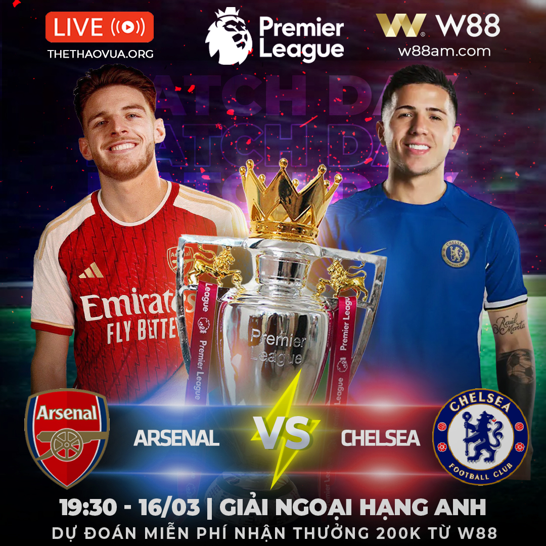 You are currently viewing [W88 – MINIGAME] NGOẠI HẠNG ANH | ARSENAL – CHELSEA | CÂN TÀI CÂN SỨC