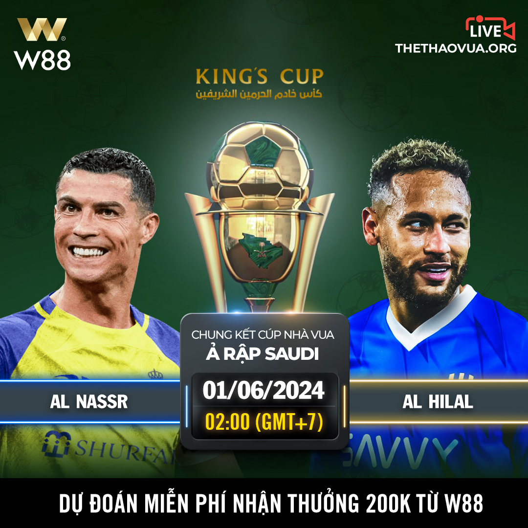 You are currently viewing [W88 – MINIGAME] | AL NASSR VS AL HILAL | CHUNG KẾT KING CUP RONALDO PHỤC THÙ