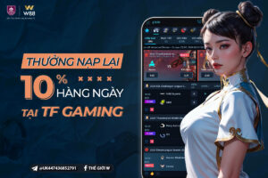 Read more about the article 10% THƯỞNG NẠP LẠI HÀNG NGÀY TẠI TF GAMING