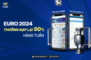 Read more about the article EURO 2024: THƯỞNG 50% NẠP LẠI MỖI TUẦN TẠI SABA & SABA C THỂ THAO