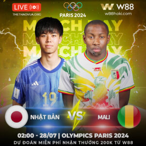 Read more about the article [W88 – MINIGAME] | NHẬT BẢN –  MALI   | OLYMPICS PARIS