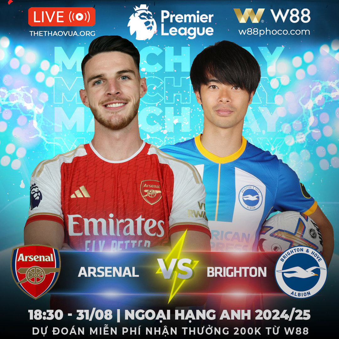 You are currently viewing [W88 – MINIGAME] | ARSENAL – BRIGHTON | HẠ GỤC CHIM MÒNG BIỂN