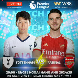 Read more about the article [W88 – MINIGAME] | TOTTENHAM – ARSENAL | BẮC LONDON MÀU ĐỎ?