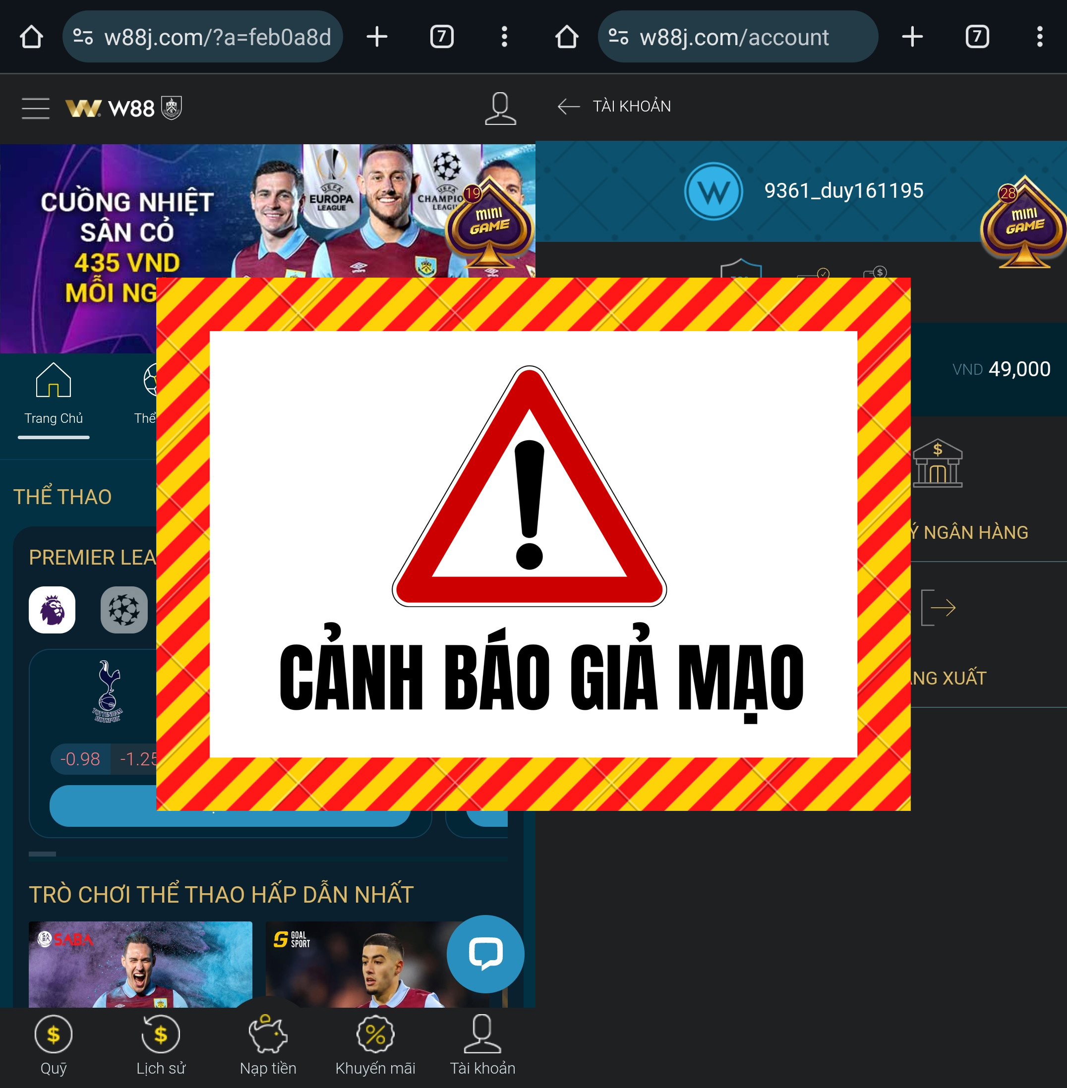 You are currently viewing HƯỚNG DẪN PHÂN BIỆT WEBSITE GIẢ MẠO W88