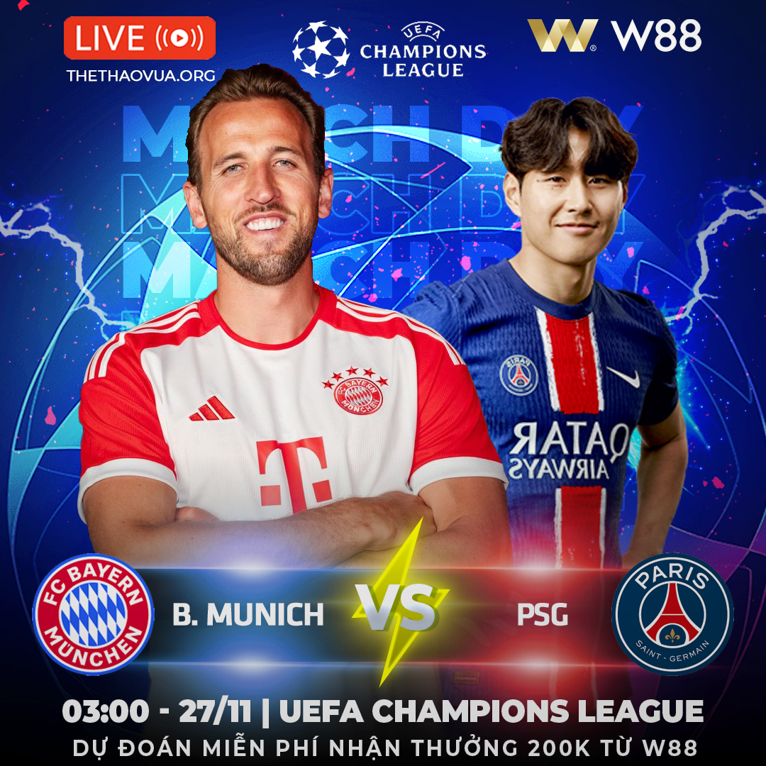 You are currently viewing [W88 – MINIGAME] BAYERN MUNICH – PSG | UEFA CHAMPION LEAGUE