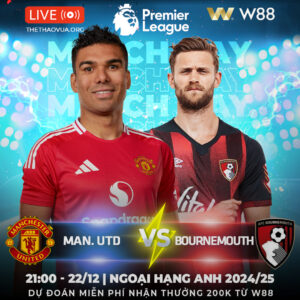 Read more about the article [W88 – MINIGAME] MAN UTD – BOURNEMOUTH | CHIẾN THẮNG CỦA MU