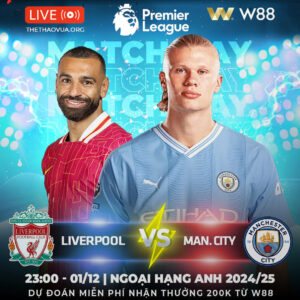 Read more about the article [W88 – MINIGAME] LIVERPOOL – MAN. CITY | ĐỐI THỦ XỨNG TẦM