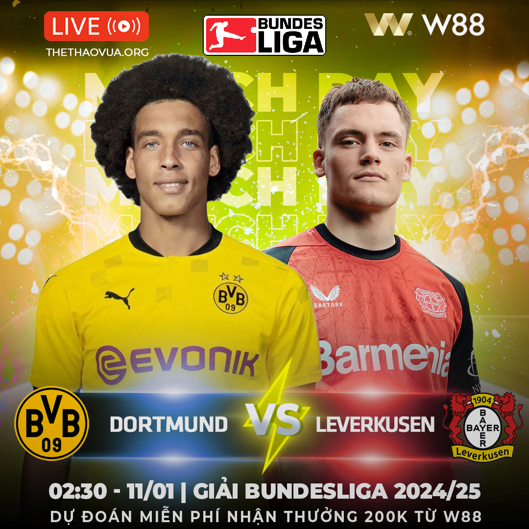 You are currently viewing [W88 – MINIGAME] DORTMUND – LEVERKUSEN | ĐIỂM TỰA SÂN NHÀ